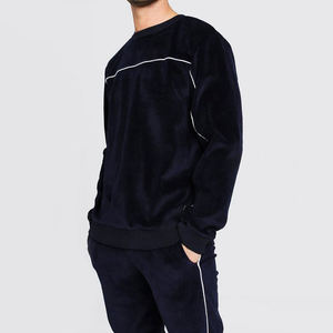 Latest Customized Design Men Piping Details Slim Fit <b>Velour</b> <b>Tracksuit</b>/ Men Sweatsuit/ Custom Made Men Jogging Suit - Product Image 3