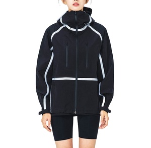 Wholesale Custom Men's Black jackets Breathable Waterproof Jacket for Winter Fashion Letter <b>Pattern</b> - Product Image 5