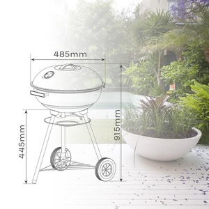 Barbecue Portatile in Acciaio a Carbone con Coperchio (Vassary 401000005) - Product Image 6