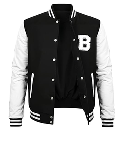 Veste de baseball - Veste universitaire en coton à lettres / manteau - Product Image 6