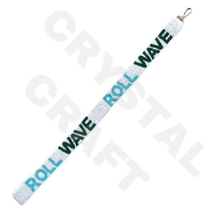 Nsu Demons, correas de bolsa de cuentas de semillas de oro blanco personalizadas, accesorio de moda 'Hook Em Horns', correa de monedero con cuentas - Product Image 5