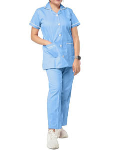 Conjunto de Uniforme Médico OEM Unisex de Verano, Camiseta de Manga Corta con Cuello en V y Pantalones Cargo Tipo Jogger, para Hospital - Product Image 2