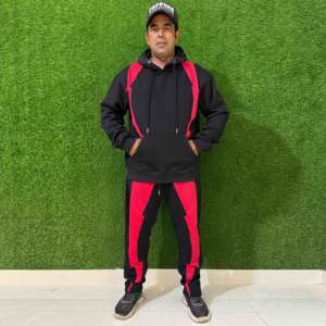 Meilleur prix survêtement de sport décontracté d'hiver hommes 100% coton vêtements de sport confortables couleurs personnalisées écologique solide 2-en-1 - Product Image 1