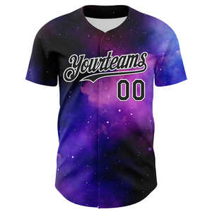Unisex Custom Gradient Color Printing <b>Short</b>-<b>Sleeve</b> Sportswear Jersey Soft Baseball/Softball <b>Cardigan</b> with Team Name/Number - Product Image 4