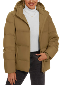 Veste à fermeture éclair à capuche tendance OEM pour femmes Vente en gros élégante Veste matelassée pour femmes Fabricant de veste d'hiver imperméable - Product Image 2