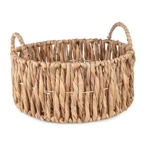 Cesta circular de jacinto de agua, contenedor pequeño, cestas tejidas en forma de cuenco para servir frutas y aperitivos - Product Image 5