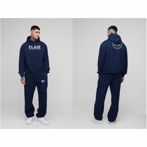 Men's 100% <b>Organic</b> Cotton Pullover Hoodie High Quality Thick Heavyweight Oversized Streetwear Solid Pattern Embroidery Hooded - Product Image 1