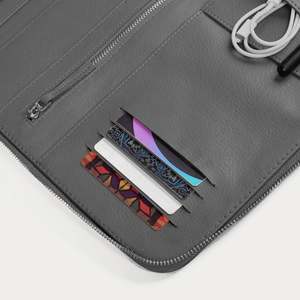 Organizador de Cuero Gris Elegante para Bolsos y Maletines de Negocios - Product Image 6