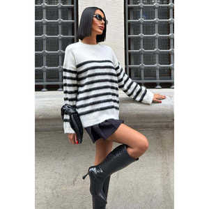 Suéter de Punto Casual con Rayas en Contraste 1371 - Product Image 3