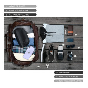 กระเป๋าเดินทางหนังแท้มืออาชีพดีไซน์ใหม่สำหรับ2025สไตล์แฟชั่นพร้อมช่องซิปน้ำหนักเบาใส่สบายและทนทาน - Product Image 4