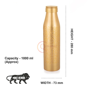 Botella de agua de cobre hecho a mano a prueba de fugas, recipiente de cobre puro Ayurvédico para beber más agua para beneficios de salud - Product Image 3