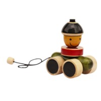 Juguete de Madera Interactivo con Ruedas Móviles, Cabeza Desmontable, Piezas Apilables Coloridas, Juego Montessori Unisex para Edades de 2 a 13 Años