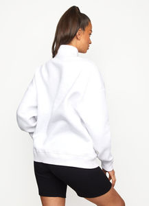 เสื้อสเวตเตอร์ซิปครึ่งคอทรงกรวยสำหรับผู้หญิงเสื้อสวมหัวมีซิปแบบสวมหัวสวมใส่สบายและมีสไตล์ - Product Image 2