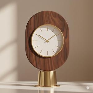 Horloge de table en métal moderne avec un design contemporain élégant, construction durable, idéale pour la décoration de la maison ou du bureau. - Product Image 2