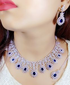 Ensemble de bijoux indiens de qualité supérieure pour mariée, collection de bijoux AD 2025, moissanite luxueuse pour mariage, fête, fiançailles, cadeau - Product Image 3