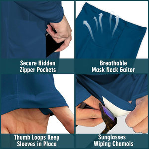 เสื้อเจอร์ซีย์ตกปลาแขนยาวสำหรับผู้ชายเสื้อผ้ากันแดดเนื้อนุ่มป้องกันรังสียูวีสำหรับใส่ตกปลาฤดูร้อน - Product Image 6