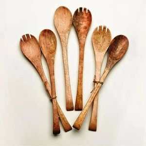 Servidores de ensalada de madera de mango de 30cm de Palma de 2 piezas, Juego de 2 servidores de ensalada de madera, Juego de 2 KETCHENWAR ÚNICO HECHO A MANO - Product Image 4