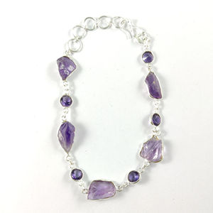 Bracelet en cristal d'améthyste de 8,4 grammes, élégant et luxueux - Product Image 1