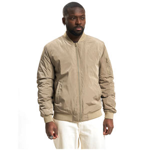 Blouson bombardier décontracté Slim Fit pour hommes fermeture éclair col montant plaid d'automne à l'intérieur de la mode manteaux coupe-vent blouson bombardier - Product Image 3