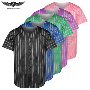 Broderie de la plus haute qualité, maillot de baseball à manches courtes et col en V pour hommes, haut confortable pour l'entraînement et la compétition - Product Image 1