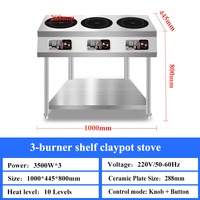 Cuisinière à induction électrique In-Smart 3500W, plaque de cuisson large en acier, 3 brûleurs, 220V, équipement de cuisine commercial pour restaurants et cafés