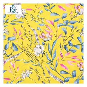 Fashion Flower Woven Lightweight Rayon Print Challis Satin Fabric for Lady Dressc - Product Image 6