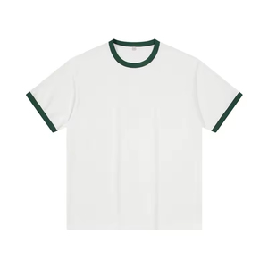 Cómoda camiseta Ringer de algodón 100% para hombre, transpirable, venta al por mayor, camisetas Ringer para hombre, camisetas de manga corta al por mayor a granel - Product Image 4