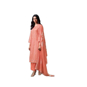 Parche estampado de algodón Premium bordado Salwar Kameez colección de ropa de fiesta india y pakistaní a precio mayorista - Product Image 1