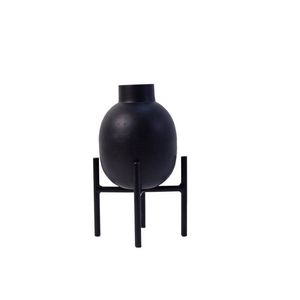 Vase à fleurs en fonte de forme personnalisée, revêtu de peinture en poudre, pour la décoration de table, design unique, pot de fleurs de luxe - Product Image 1