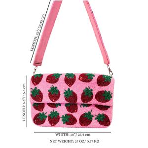 Sac à bandoulière perlé sac à main citron côte amalfitaine sac à main à thème italien sac à main d'été sacs imprimés citron perlé - Product Image 3