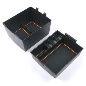 Bandeja organizadora de consola central para <span class=keywords><strong>camioneta</strong></span> Pickup para <span class=keywords><strong>2022</strong></span> 2023 2024 Maverick bandejas de reposabrazos caja de almacenamiento contenedor de monedas paquete de 2 - Product Image 1