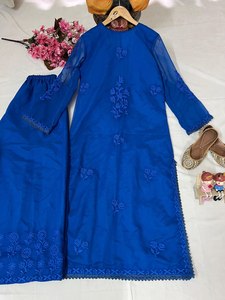 New Festival Women's Clothing Collection Beautiful Georgette <b>Fabric</b> Thread Embroidery Work Fully Stitched <b>Indian</b> Pakistani Style - Product Image 6