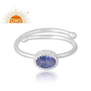 Vente chaude 925 Sterling Silver Natural Tanzanite Gemstone Ring Bijoux personnalisés pour les femmes Cadeau pour elle - Product Image 3