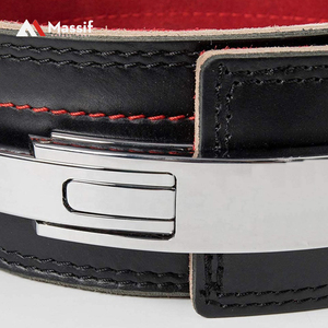 Cinturón de cuero personalizable para levantamiento de pesas de gimnasio cinturón protector de cintura ajustable fabricado al por mayor para levantamiento de pesas logotipo personalizado - Product Image 2