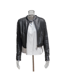 Vente en gros Veste de motard en cuir à col montant pour femmes de haute qualité fabrication professionnelle à la mode pour l'hiver - Product Image 1