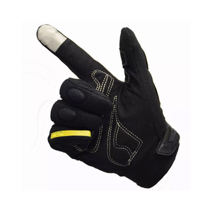 Gants de moto pour hommes, compatibles écran tactile, gants de moto à doigts entiers. Gants de course vintage en cuir respirant - Product Image 5