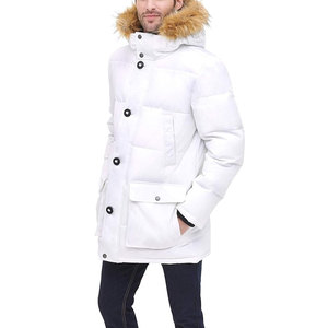 <strong>Men's</strong> <strong>Arctic</strong> Cloth Heavyweight Performance Parka Down Alternative Fur Lined Hood Outerwear Coat White Long <strong>Jacket</strong> for <strong>Men</strong> - Product Image 1