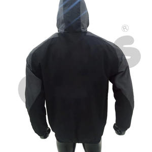 Chaqueta de lluvia de otoño informal para hombre, impermeable, de poliéster, capucha a prueba de viento, cierre de cremallera, bolsillo estampado lavado, tarifa al por mayor - Product Image 6