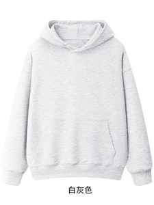 Sudadera con Capucha Beige de Alta Calidad en Oferta, Sudadera de Invierno para Hombre, Moderna, Personalizable, de Algodón, Informal, Holgada, con Bolsillos Grandes - Product Image 4