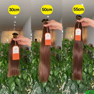 Extensión de cabello de 2 años de larga duración, tejido a mano, grado de cabello vietnamita sin procesar, Color y longitud personalizable 12A - Product Image 1