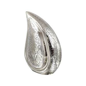 Urne larme en laiton de style américain avec couvercle à vis Urne funéraire décorative en argent pour restes funéraires - Product Image 1