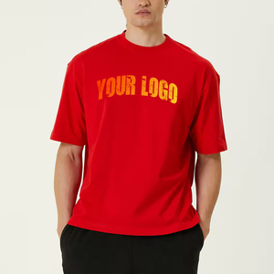 เสื้อยืดโอเวอร์ไซส์ทรงหลวมสไตล์วินเทจสำหรับผู้ชาย ผ้าคอตตอนหนานุ่ม ซักฟอกแบบแอซิดวอช ดีไซน์เนอร์ ทรงหลวม สตรีทแวร์ - Product Image 1