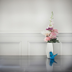CGV0913WT - Grand vase géométrique blanc - 5,7 L x 12,5 H - Product Image 5