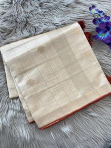 Ocasional Wear Kerala Cotton Tussar Silk With <b>Golden</b> Zari Work <b>Saree</b> Woman Fashion Manufacturer From Surat At Lowest Rate - Product Image 2