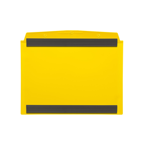 Portadocumenti con tasca visibile magnetica, DIN A7 orizzontale, Giallo, 2 strisce magnetiche, 10 pz. / confezione.- SD2M/7110-0 - Product Image 1