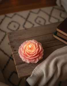 Bougie parfumée à la cire de soja en forme de fleur de pivoine, artisanale, aromathérapie, marque privée, décoration intérieure, cadeaux de Thanksgiving, meilleur choix - Product Image 5