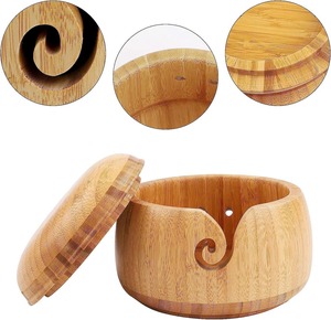 Bol à fil en bois tourné à la main de qualité supérieure, écologique, avec guide de fil en spirale, disponible à un prix compétitif en provenance d'Inde - Product Image 4