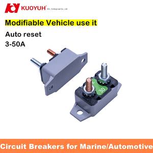 KUOYUH AR series Shortstop Style <b>Circuit</b> <b>Breakers</b>,Type I auto reset 10/32 Stud,12VDC,5-50A,for Marine/automotive - Product Image 2