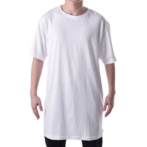 Camiseta personalizada con cuello redondo para hombre, precio al por mayor, 100%, camiseta transpirable de alta calidad, la última línea larga de talla grande - Product Image 1