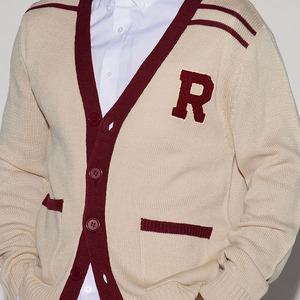 Pull cardigan en maille tendance, coupe ajustée, col montant, mélange de laine, chaud, pour l'hiver, fermeture boutonnée, manches longues - Product Image 6